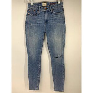Alice + Olivia AO LA Good Mid Rise Exposed Button Ankle Jeans Size 25
